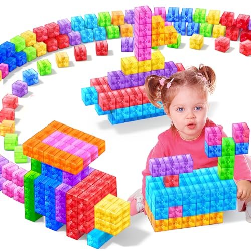 Unleashing Creativity: The Magic of Translucent Magnetic Building Blocks for Young Minds!