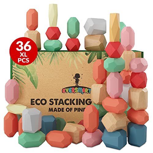 Stacking Fun: Unleashing Creativity with 36 Pcs Montessori Wooden Blocks!
